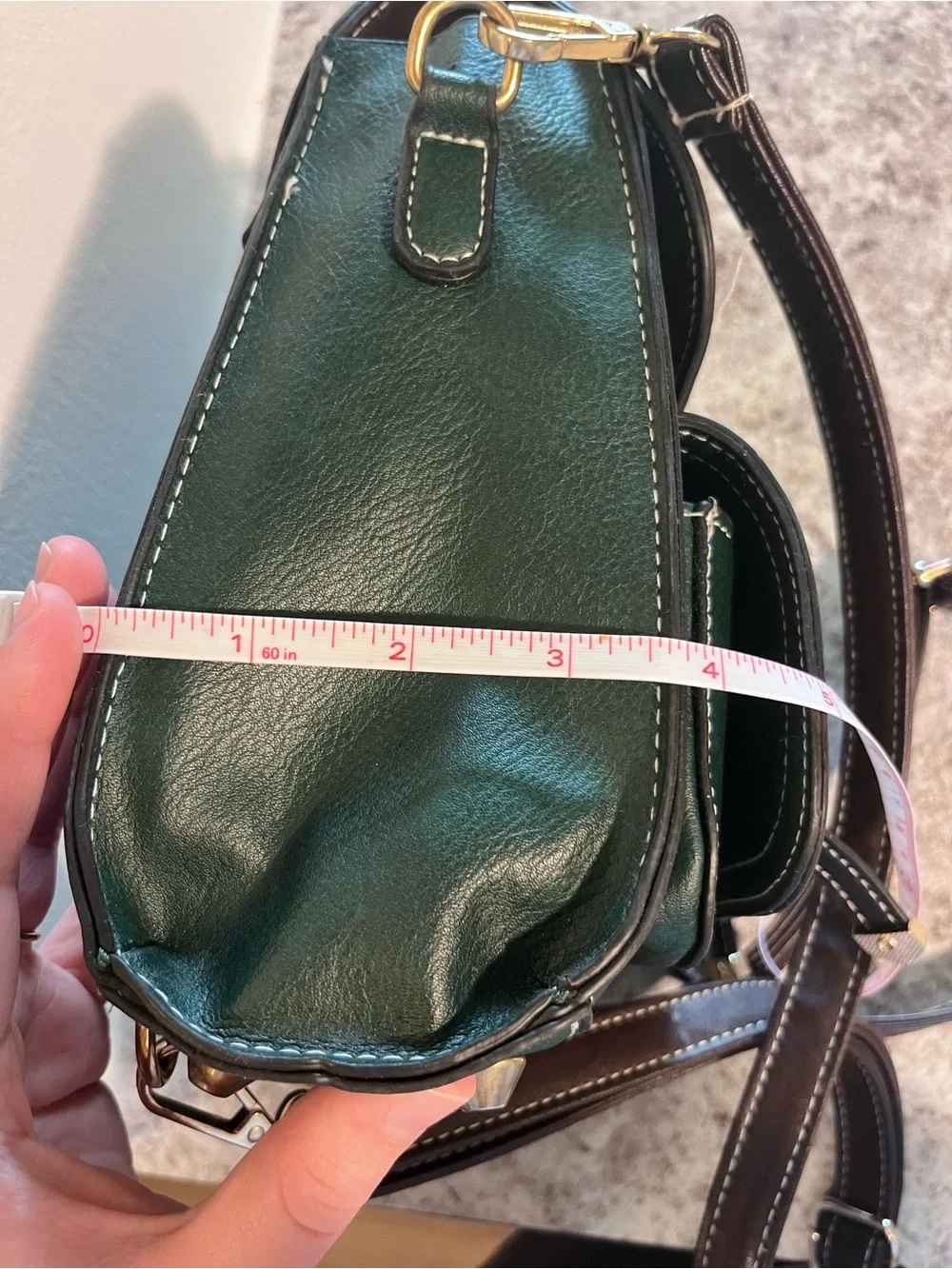 Bubble Bee Faux Leather Green Mini Backpack Purse